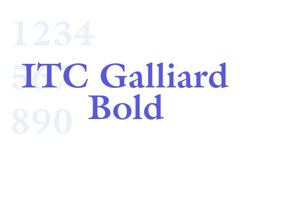 ITC Galliard Bold Fonts