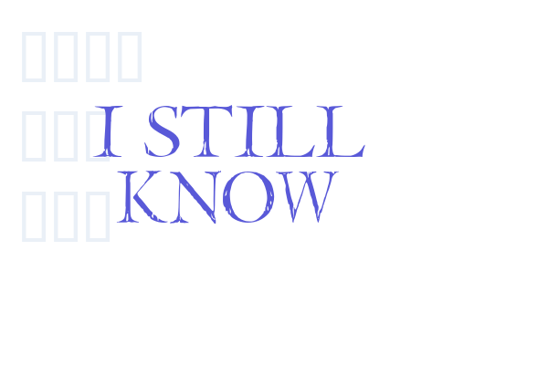 I Still Know