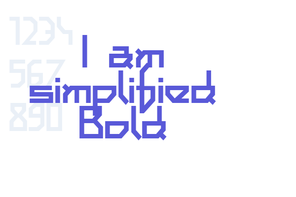 I am simplified Bold