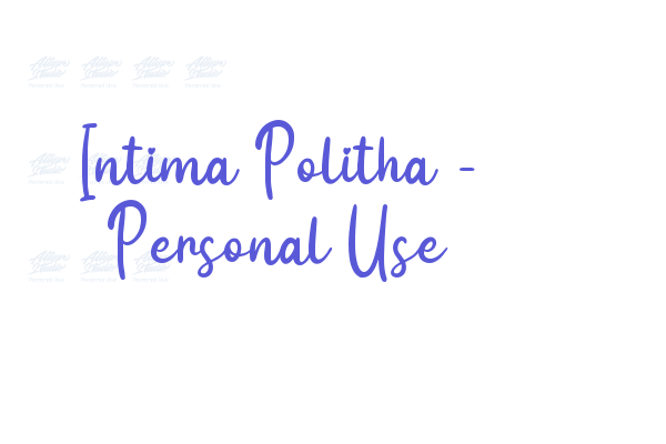 Intima Politha – Personal Use