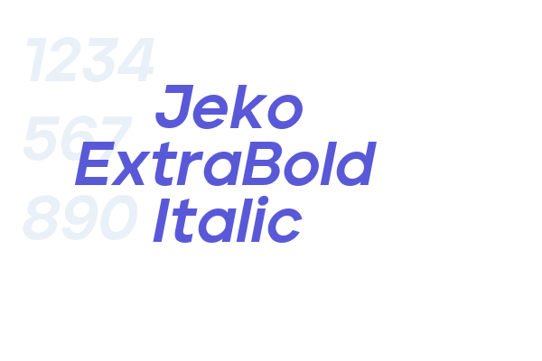 Jeko ExtraBold Italic