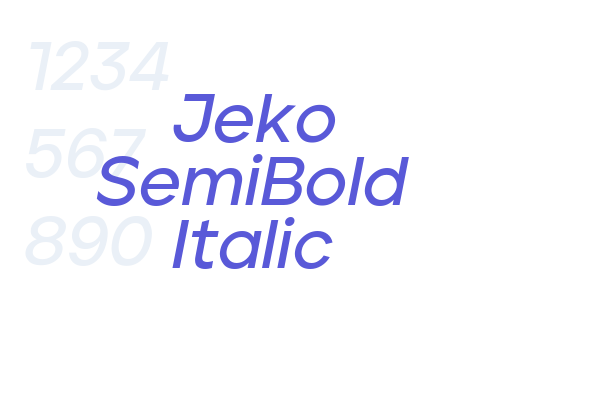 Jeko SemiBold Italic