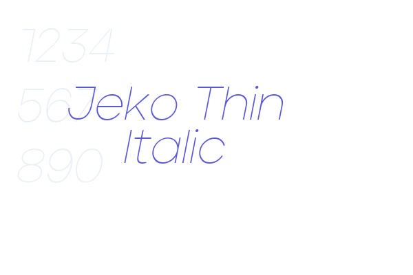 Jeko Thin Italic