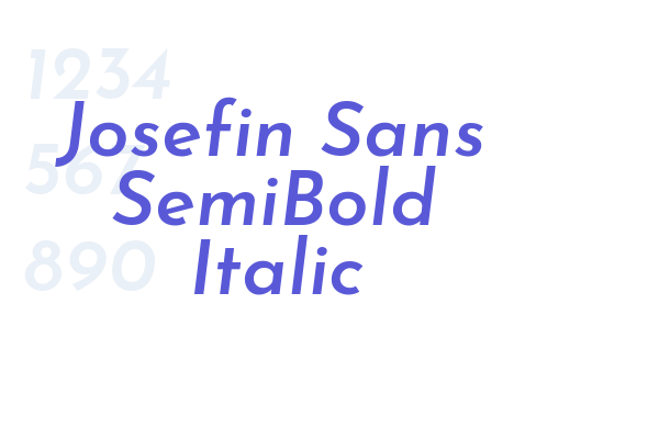 Josefin Sans SemiBold Italic