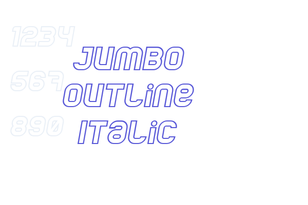 Jumbo Outline Italic