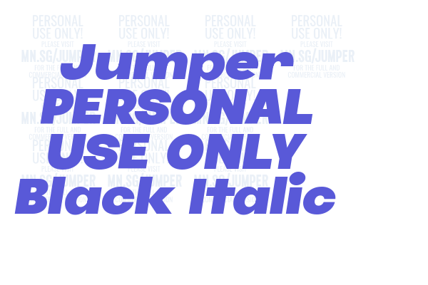 Jumper PERSONAL USE ONLY Black Italic