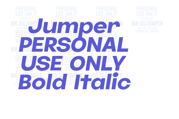 Jumper PERSONAL USE ONLY Bold Italic