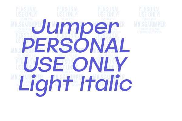 Jumper PERSONAL USE ONLY Light Italic