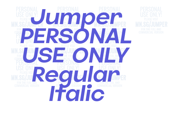 Jumper PERSONAL USE ONLY Regular Italic