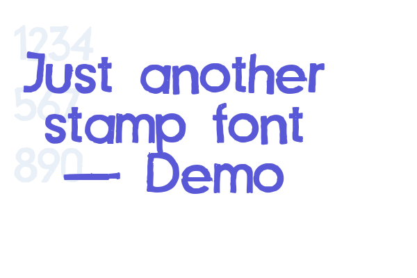 Just another stamp font – Demo