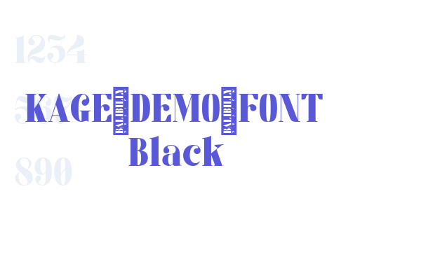 KAGE_DEMO_FONT Black