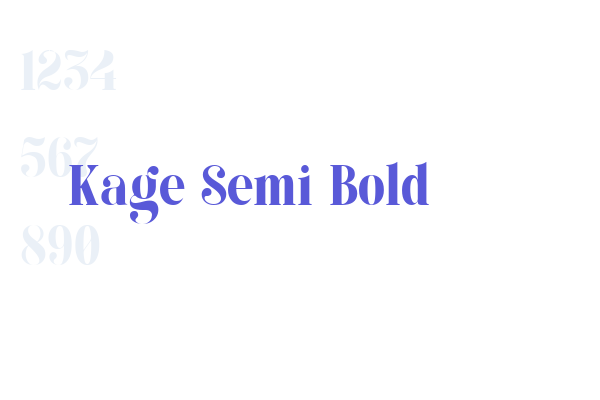 Kage Semi Bold