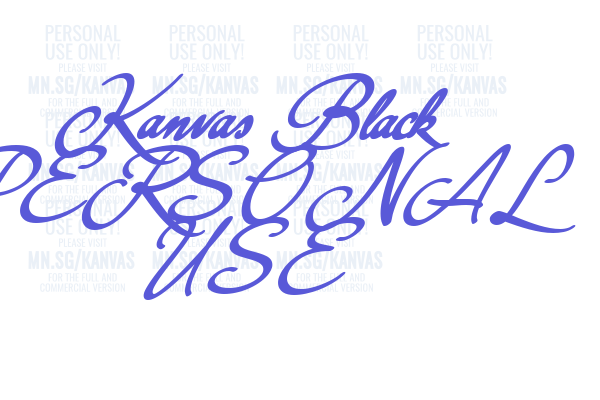 Kanvas Black PERSONAL USE