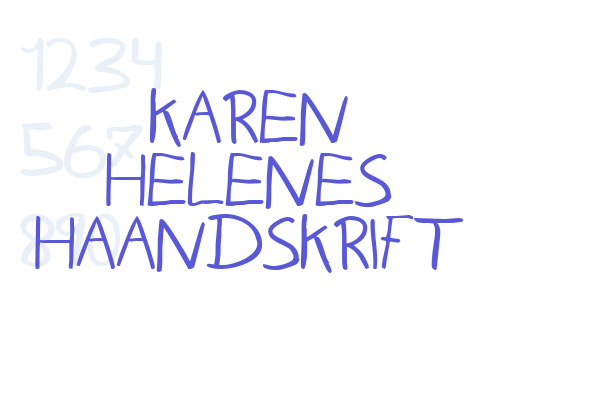 Karen Helenes haandskrift