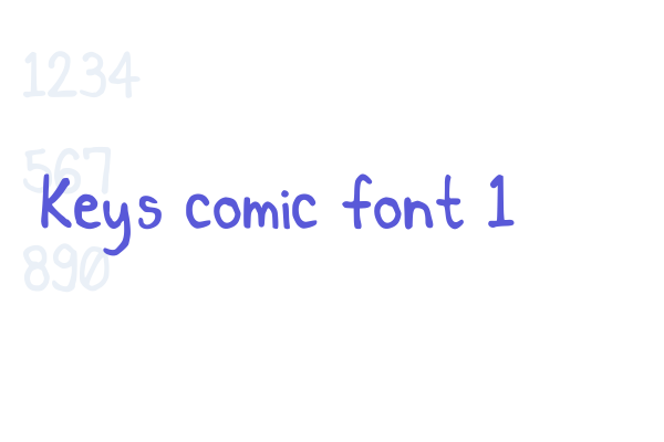 Key’s comic font 1