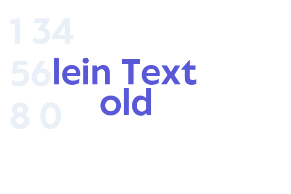 Klein Text Bold