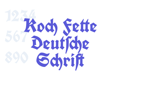 Koch Fette Deutsche Schrift