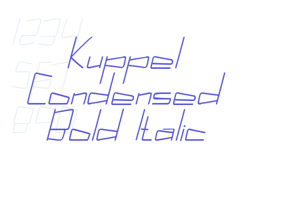 Kuppel Condensed Bold Italic