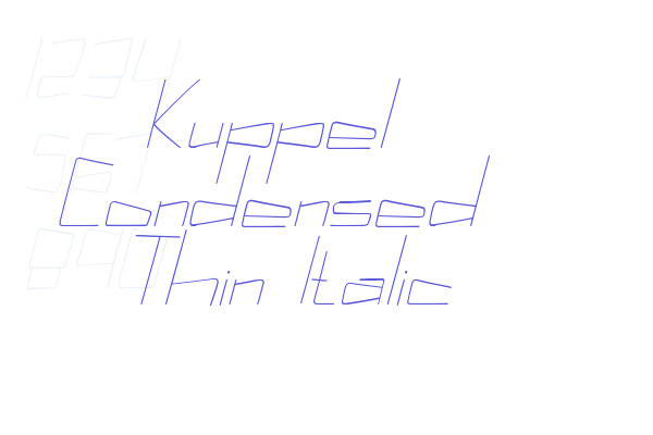 Kuppel Condensed Thin Italic