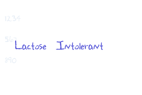 Lactose Intolerant