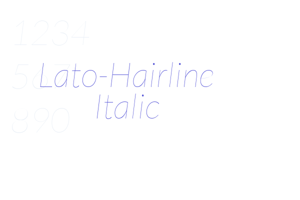 Lato-Hairline Italic