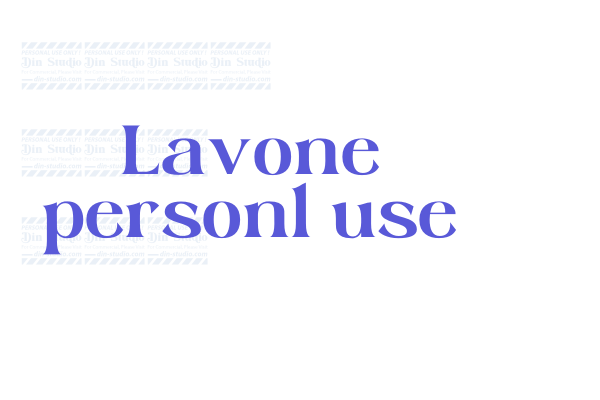 Lavone personl use