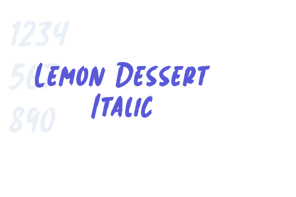 Lemon Dessert Italic