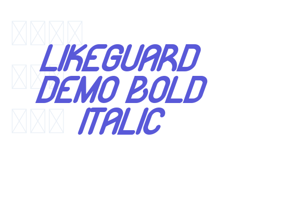 Likeguard Demo Bold Italic