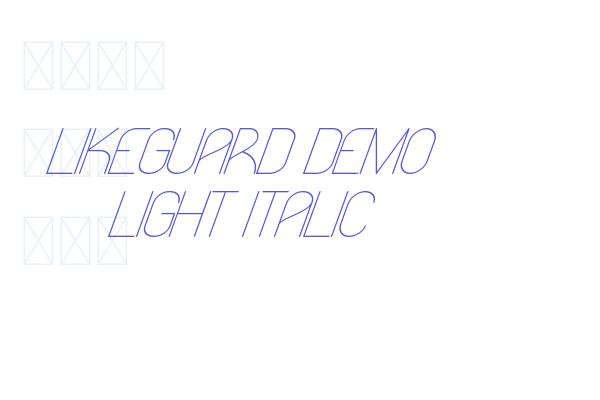 Likeguard Demo Light Italic