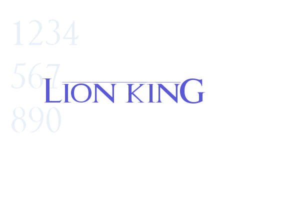 Lion kinG - Font Free Download