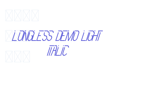 Longless Demo Light Italic