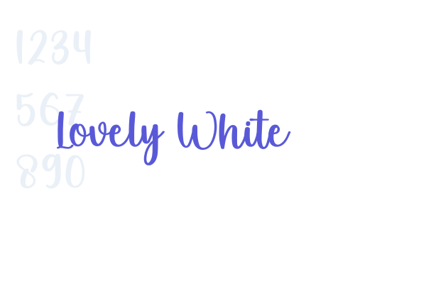 Lovely White Fonts