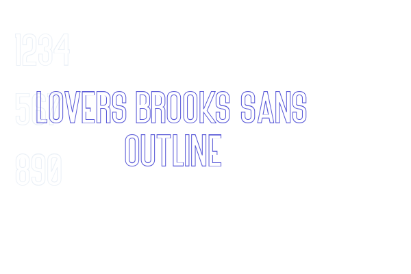 Lovers Brooks Sans Outline