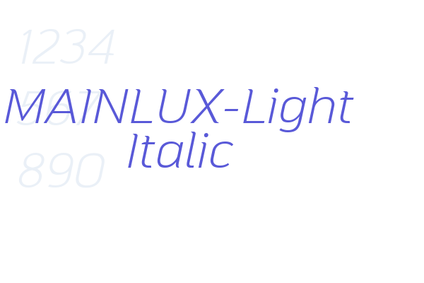 MAINLUX-Light Italic