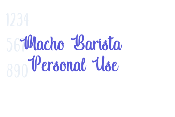 Macho Barista – Personal Use