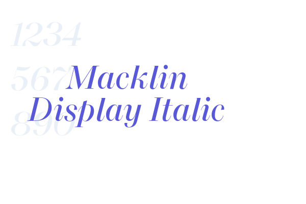 Macklin Display Italic