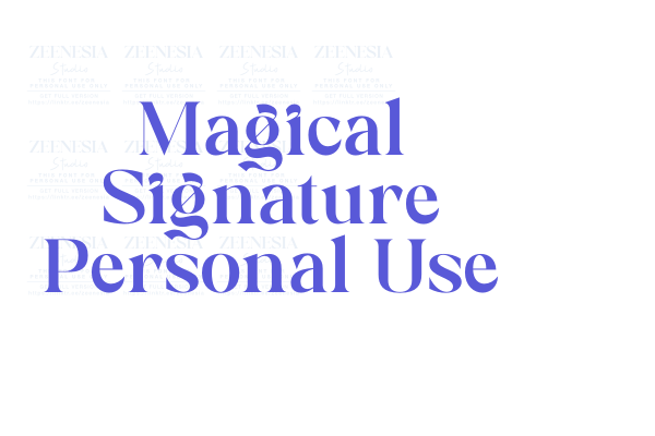 Magical Signature Personal Use