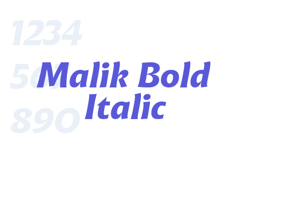 Malik Bold Italic