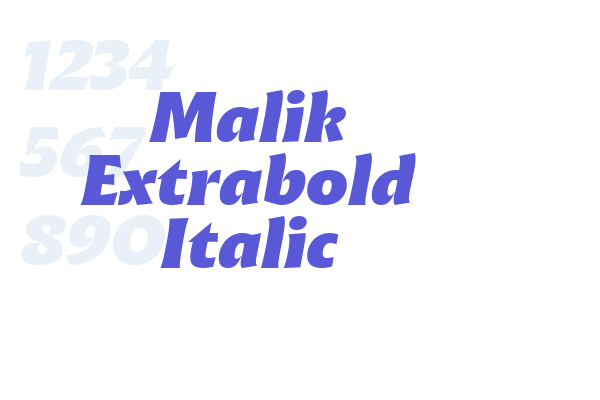 Malik Extrabold Italic