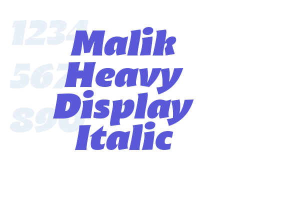 Malik Heavy Display Italic