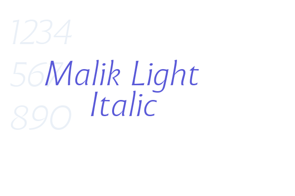 Malik Light Italic