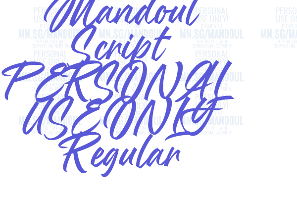 Mandoul Script PERSONAL USE ONLY Regular