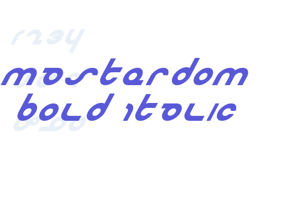 Masterdom Bold Italic