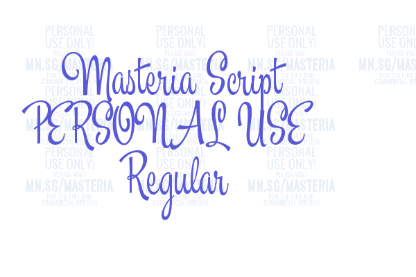 Masteria Script PERSONAL USE Regular