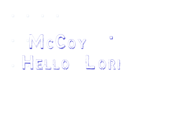 McCoy – Hello Lori