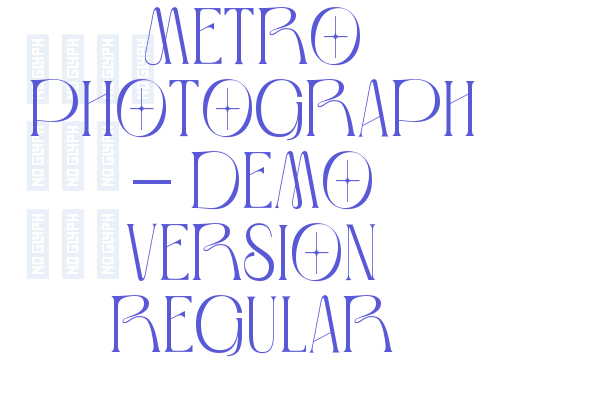 Metro Photograph – Demo Version Regular