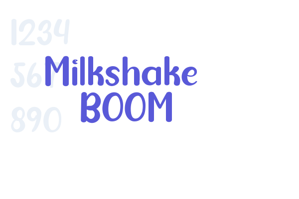 Milkshake BOOM font download