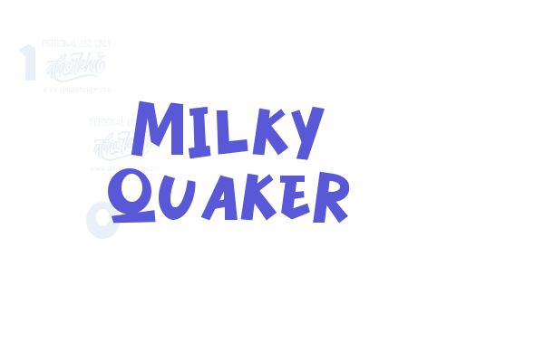 Milky Quaker font download