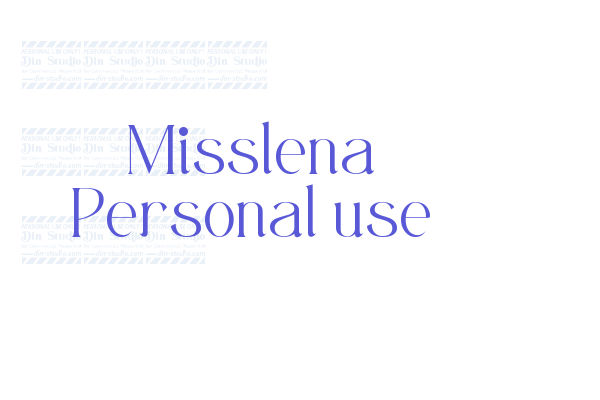 Misslena Personal use