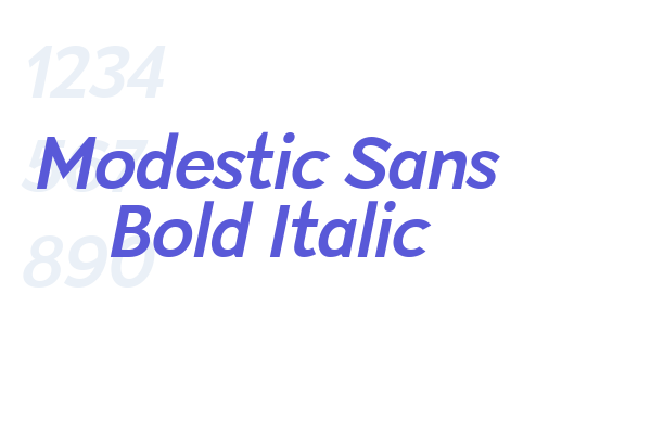 Modestic Sans Bold Italic